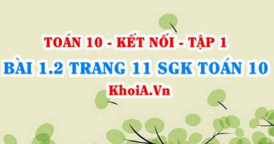 Bài 1.2 trang 11 SGK Toán 10 tập 1 Kết nối tri thức